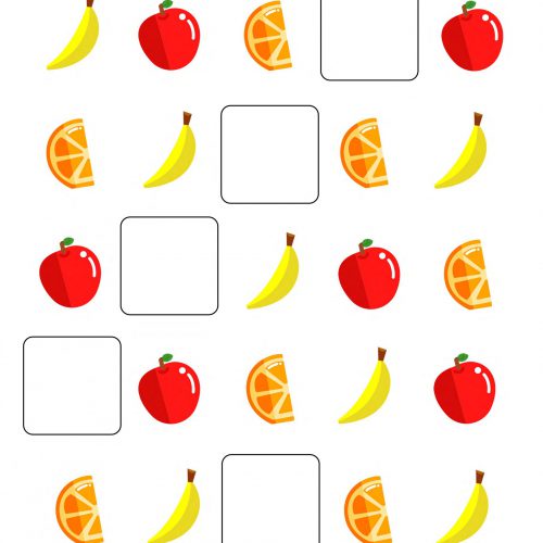 Worksheet-coding-kindergarten-children-logic sequences-apple