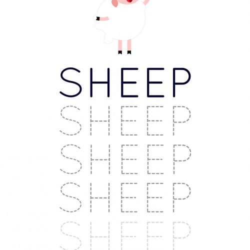 Worksheet-kindergarten-pre-graphism-children 3 4 5 years old-sheep