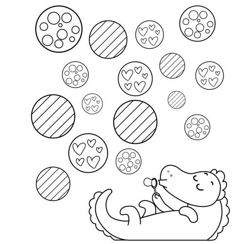 Worksheet-pattern-kindergarten-children-visual attention-bubbles