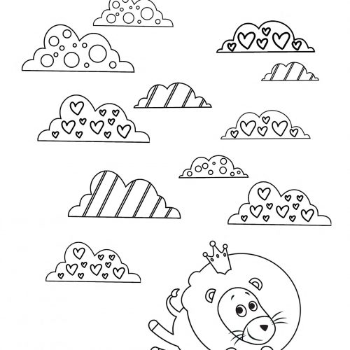 Worksheet-pattern recognition-attention-kindergarten-children 3-6 years old-cloud