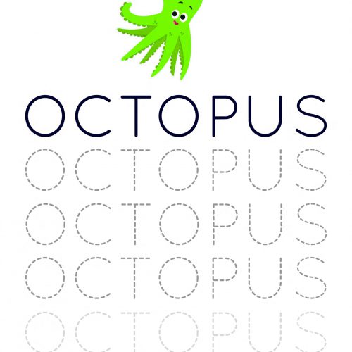 Worksheet-pre-graphism-animals-kindergarten-children 3 4 5 years old-octopus