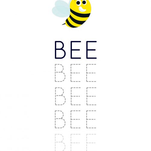 Worksheets-pre-graphism-kindergarten-children-bee